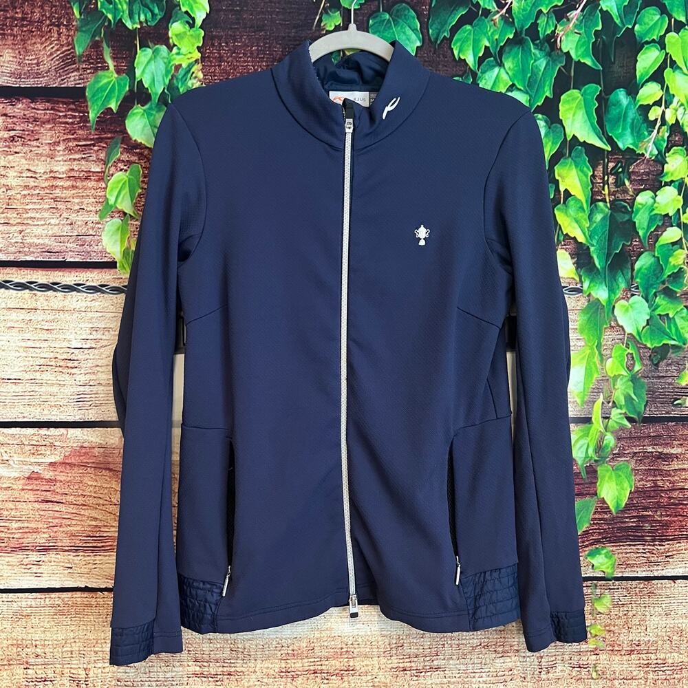 Kjus Women Nina Midlayer Jacket 38 Medium Golf Long Sleeve Full Zip Stretch Knit